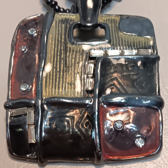 Lot of 3 black necklaces - pearls w/ faceted glass beads, abalone & seed beads - Picture 4 of 10